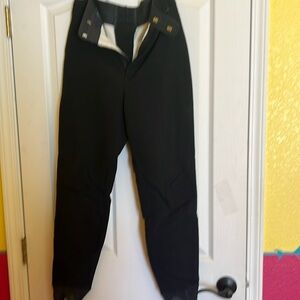 Roffe black lined stretch ski pants . Inside the boot style sz12 long